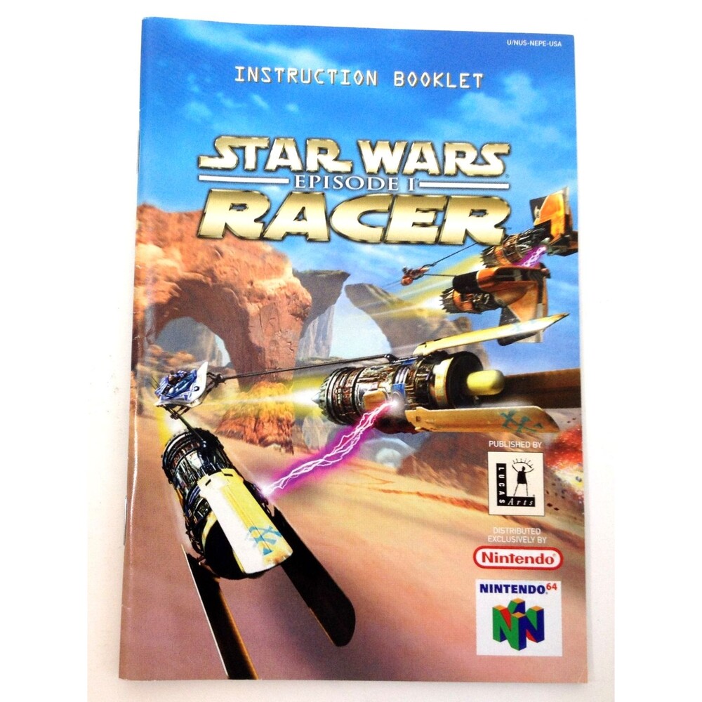 Vintage Nintendo 64 Star Wars Episode 1 Racer Instruction Booklet 1999 Authentic
